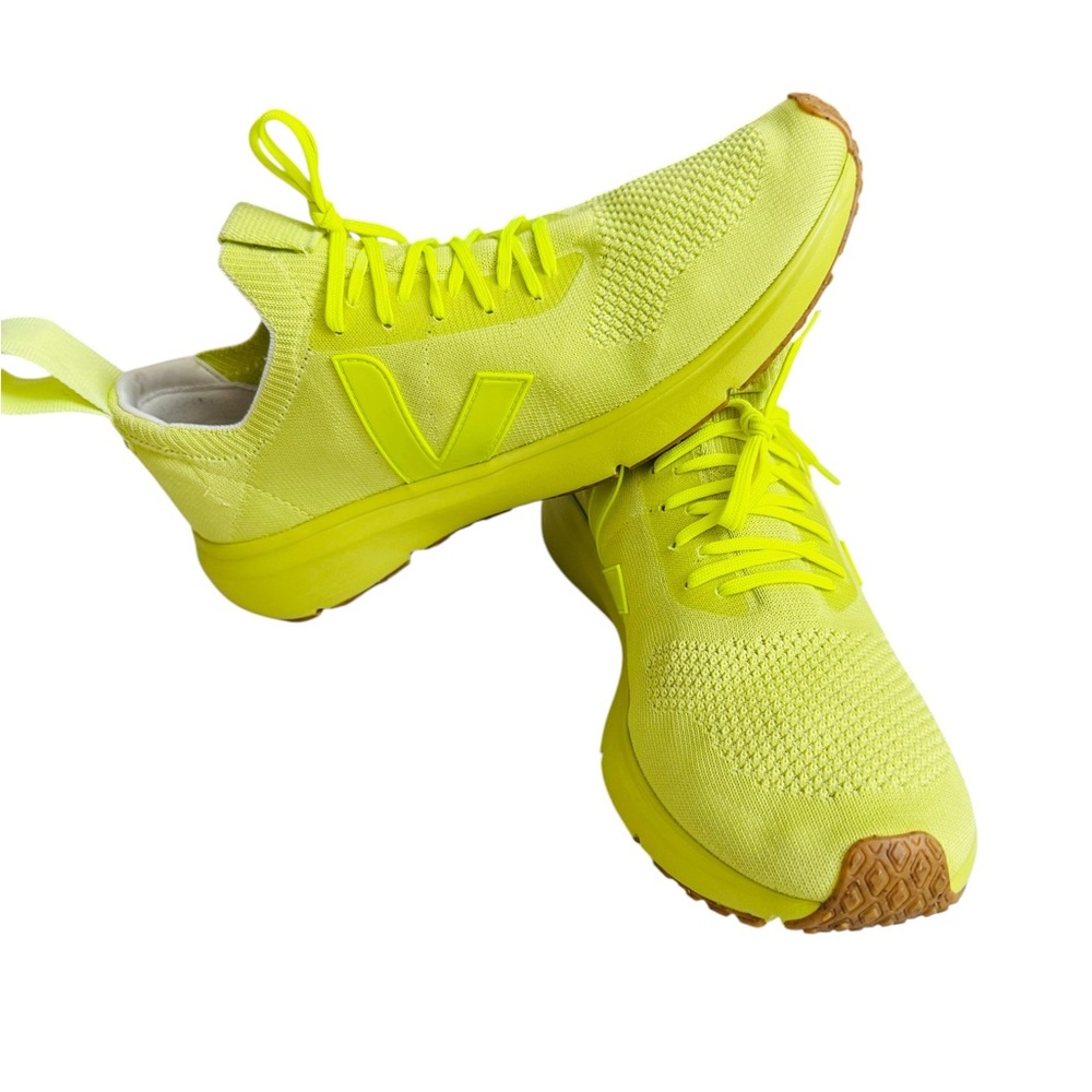 VEJA Neon Yellow Knit Running Sneakers Women’s EU 43 US 12 Athletic Shoes